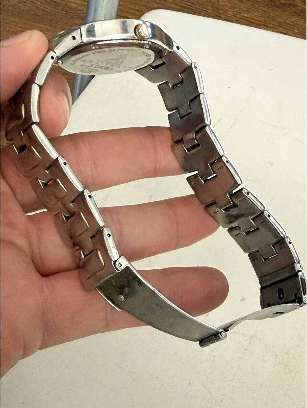 Men’s Fossil Arkitekt Silver And Gold Tone FS-3029 Watch With Dianond Accents